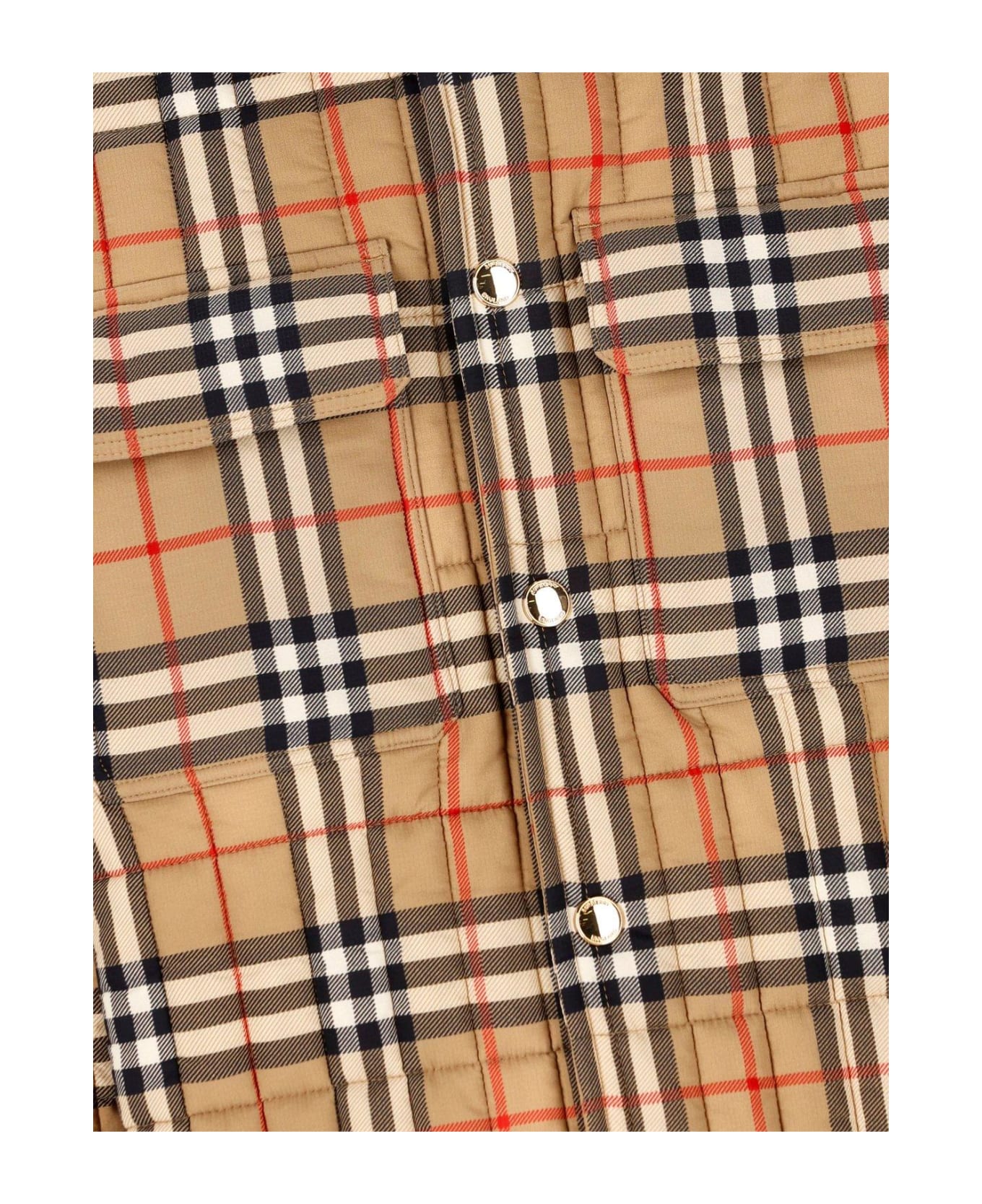 Burberry Vintage Check-pattern Long-sleeved Jacket - Beige