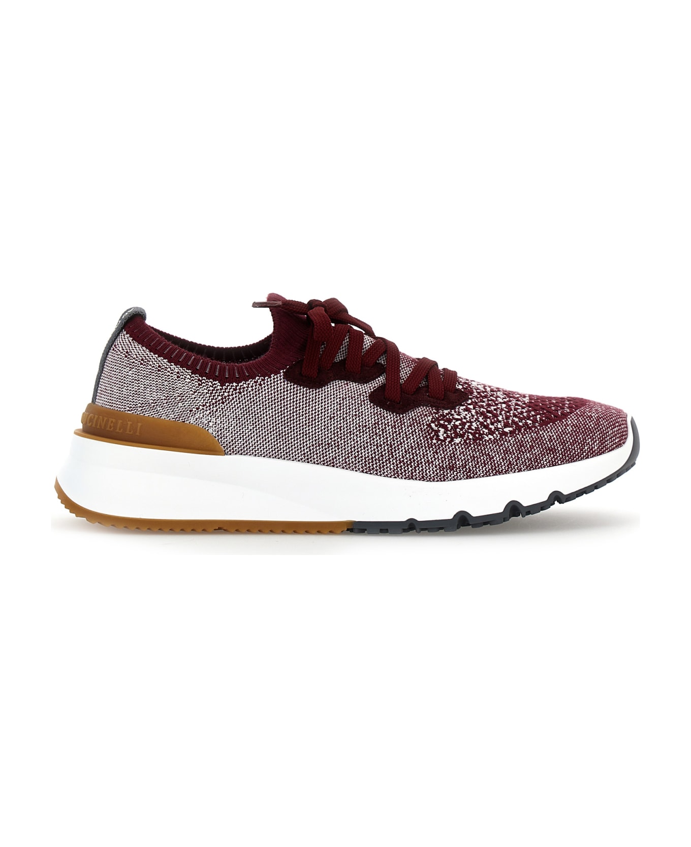 Brunello Cucinelli Knitted Sneakers - Bordeaux