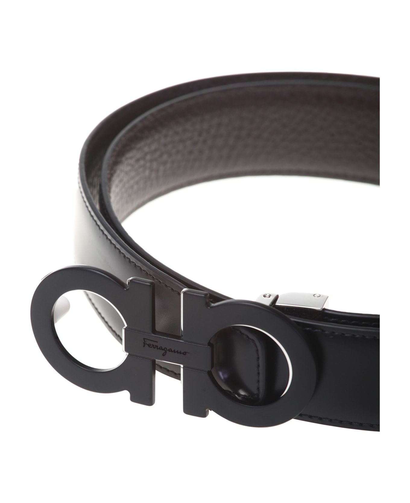 Ferragamo Salvatore  Gancini reversible and adjustable belt - Bicolore