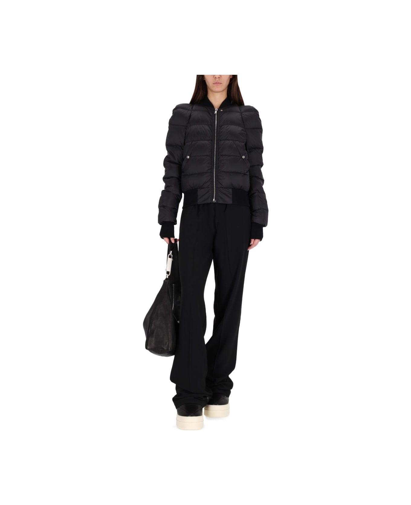 Rick Owens "comforter" Down Bomber Jacket - BLACK