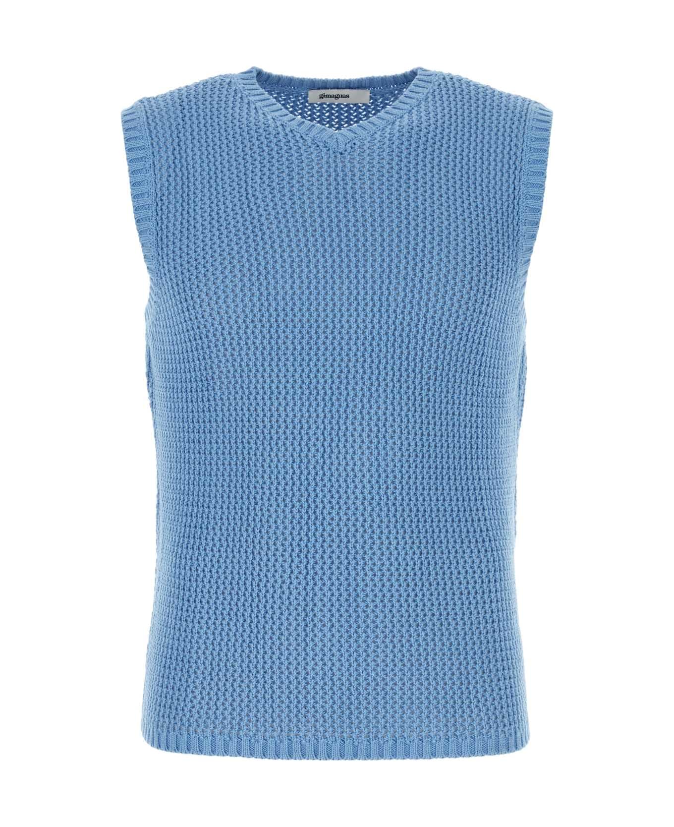 Gimaguas Cerulean Blue Cotton Bridget Vest - BLUE