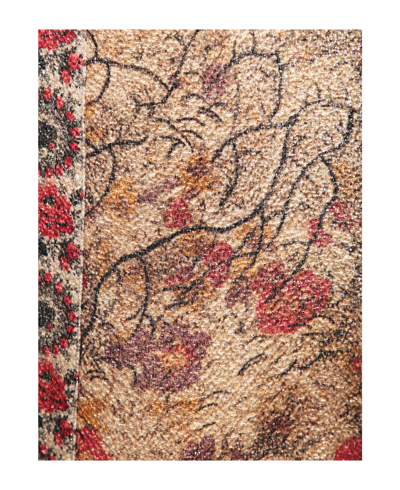 Pierre-Louis Mascia Beige-red Damask Kimono - Beige