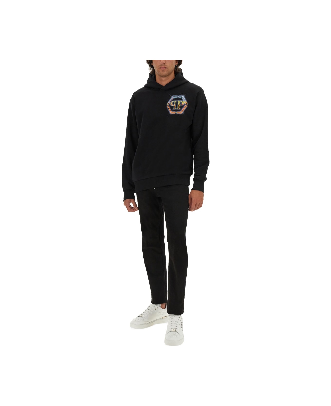 Philipp Plein Sweatshirt With Logo - BLACK