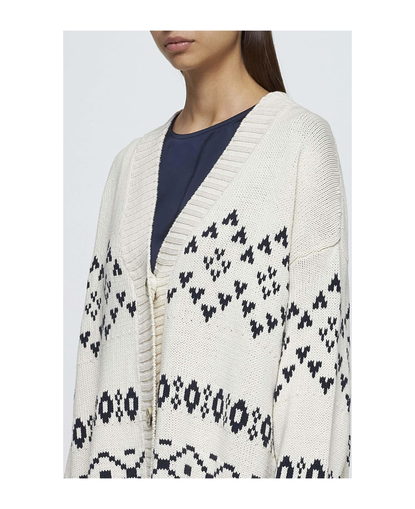 Weekend Max Mara Acacia Cotton-blend Cardigan - Nero
