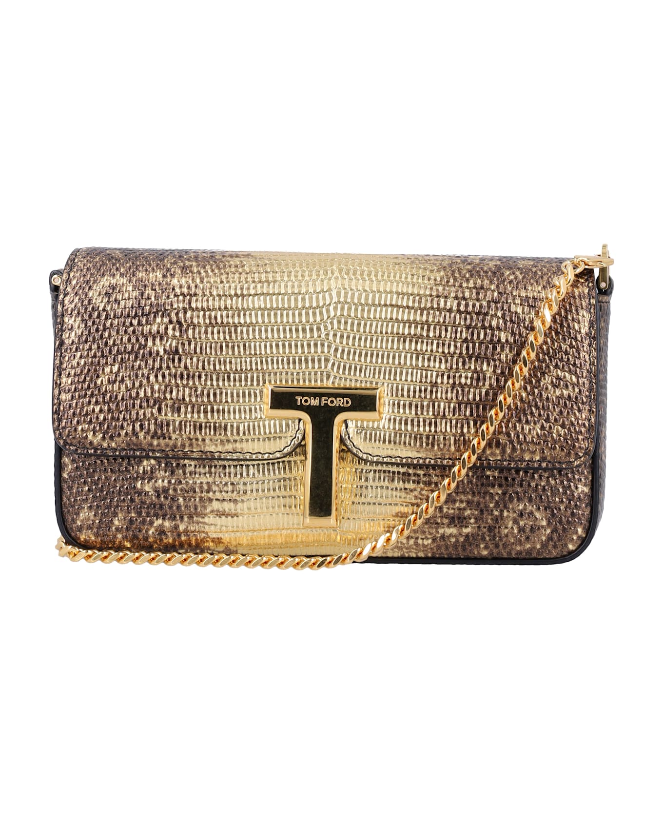 Tom Ford Wallis Mini Bag Tejus Print - ANTIQUE GOLD