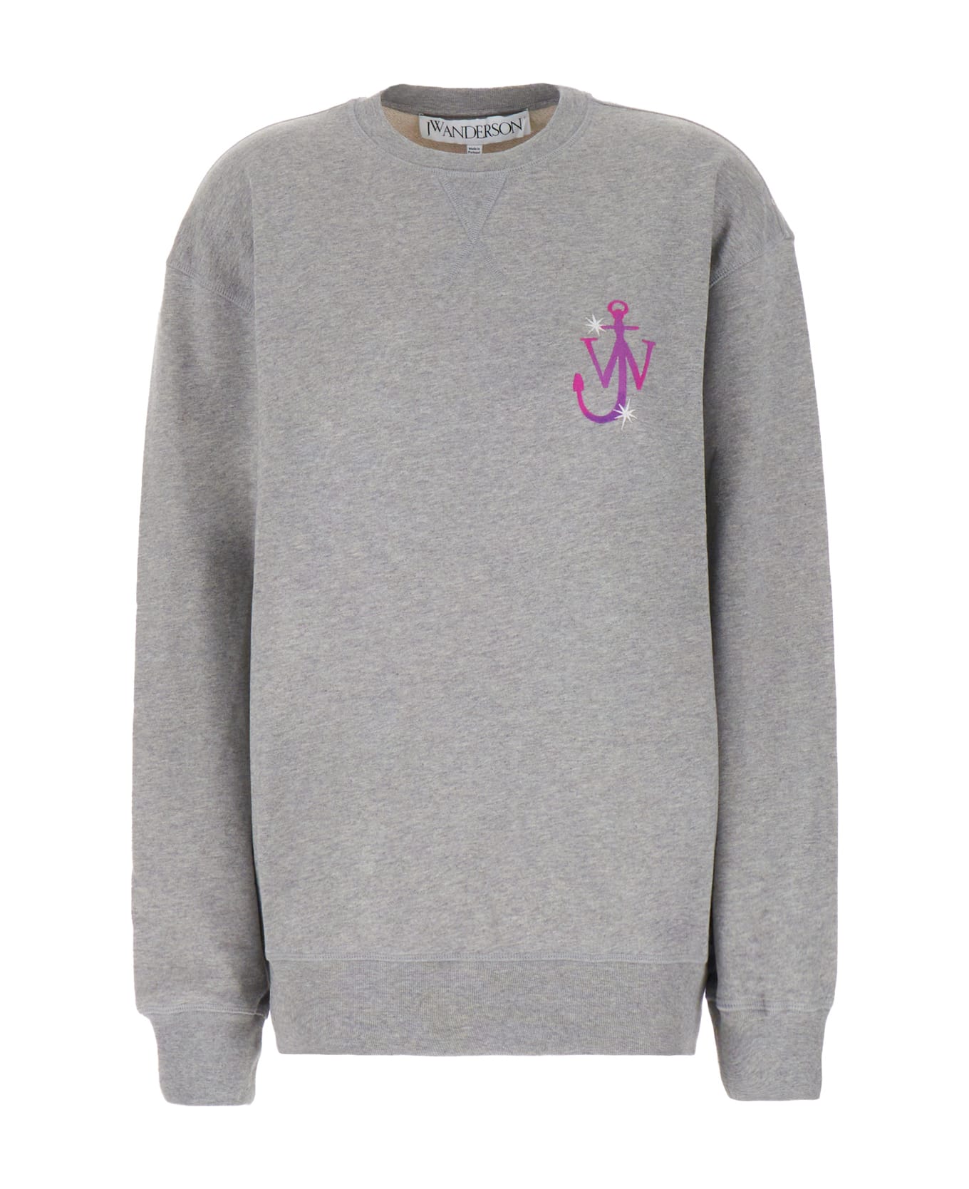 JW ANDERSON Melangテδィ Ivory Stretch Cotton Sweatshirt Other Designers J.W. ANDERSON - Jw Anderson Men Melangã