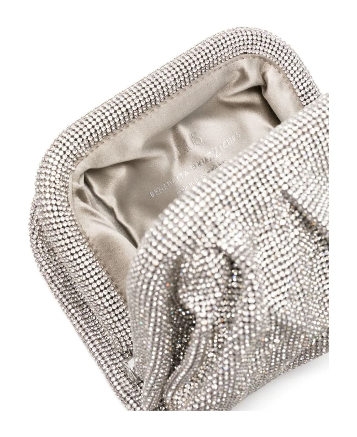 Benedetta Bruzziches Silver-tone Venus Petite Crystal Clutch Bag - Silver