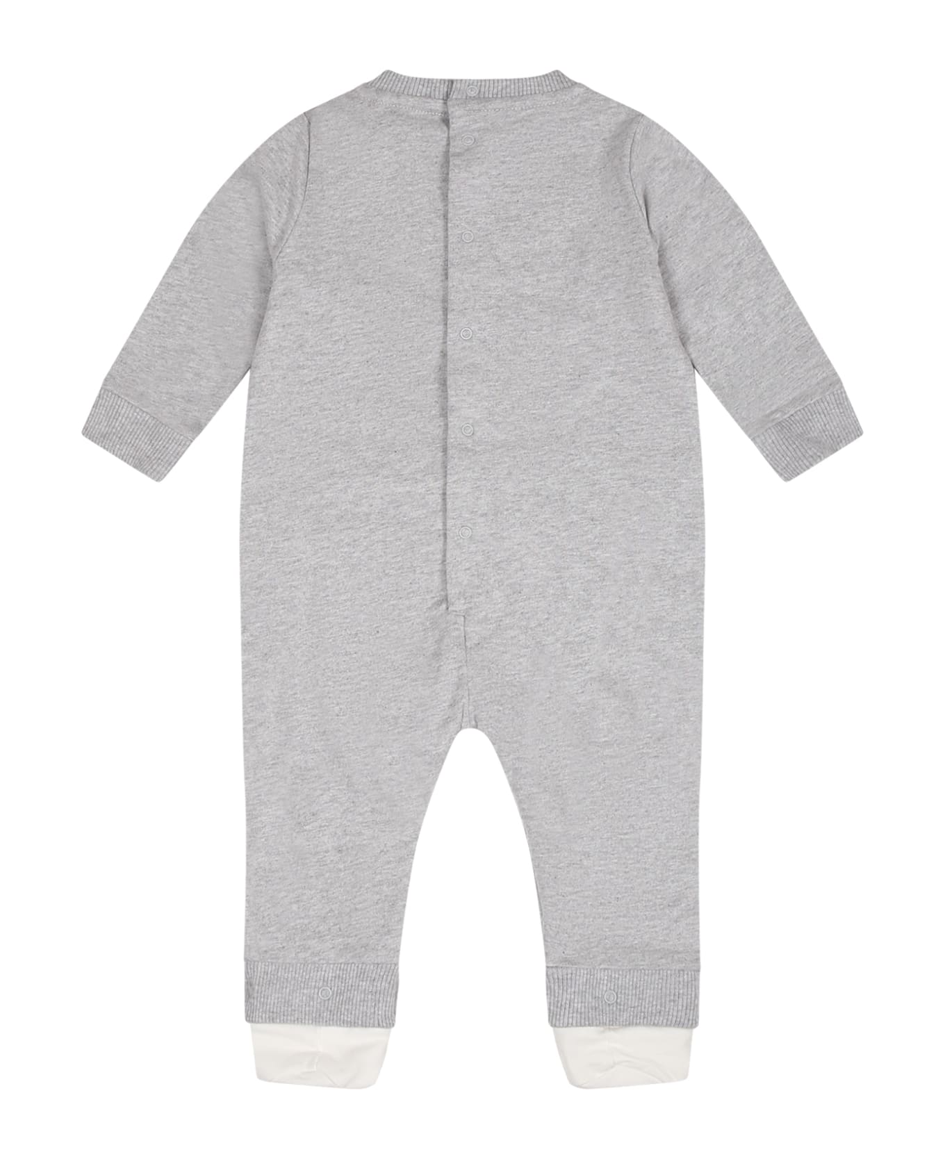 Moschino Grey Babygrow For Baby Kids With Teddy Bear - Grey