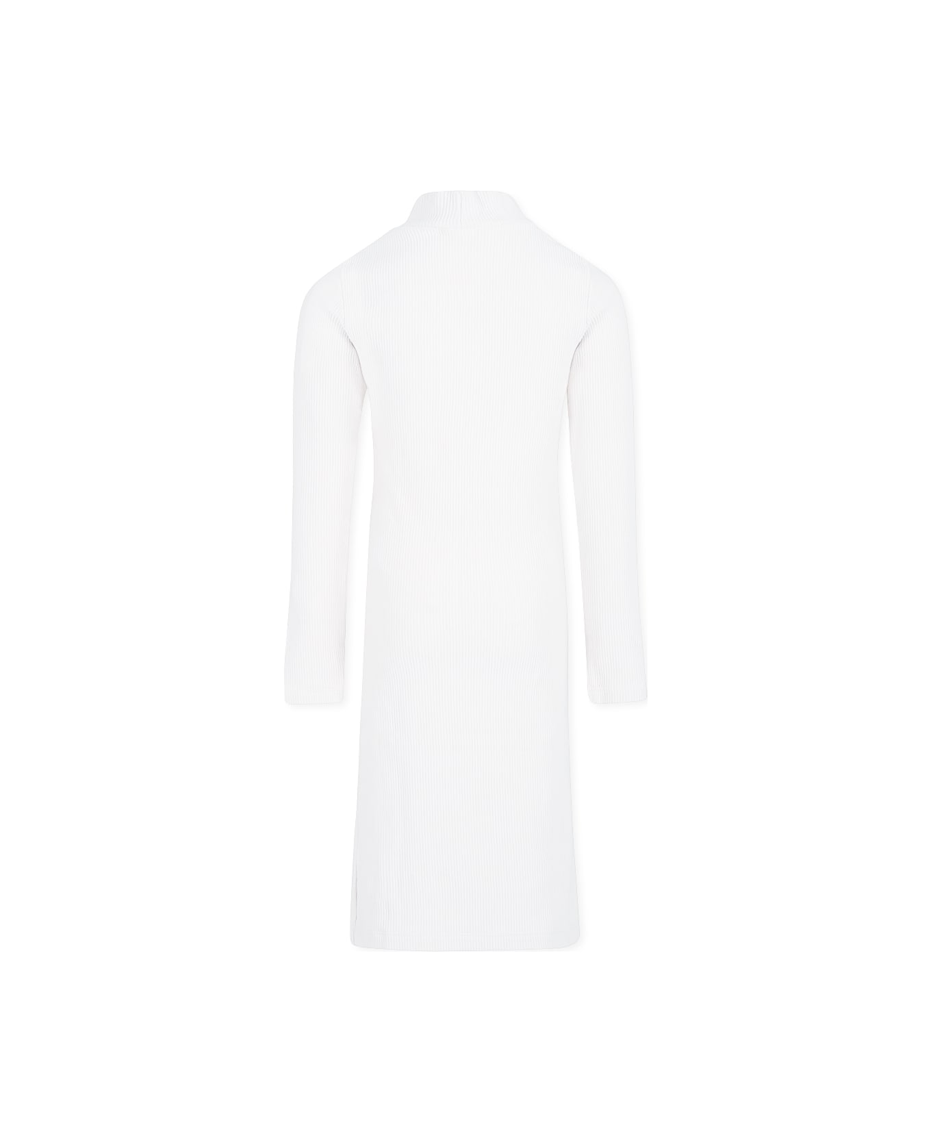 Pinko Ivory Dress For Girl With Logo - Ivory