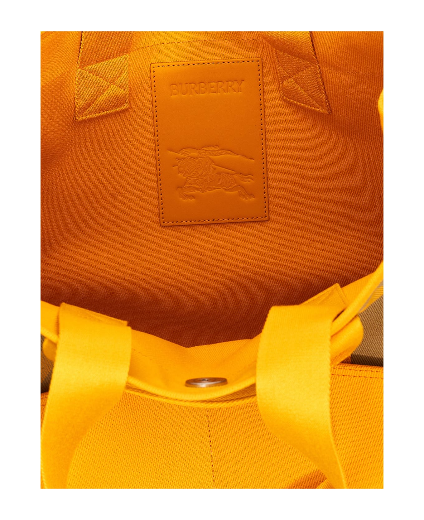 Burberry Check Shopping Bag - Yellow