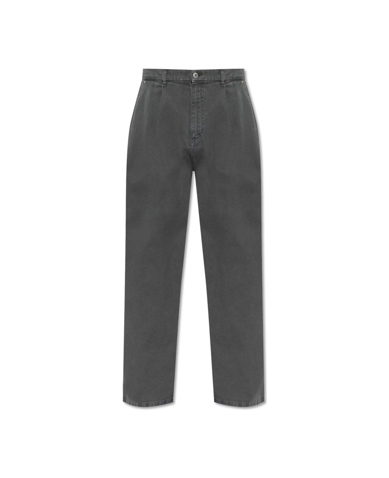 Moschino Logo Patch Wide-leg Pants - GREY
