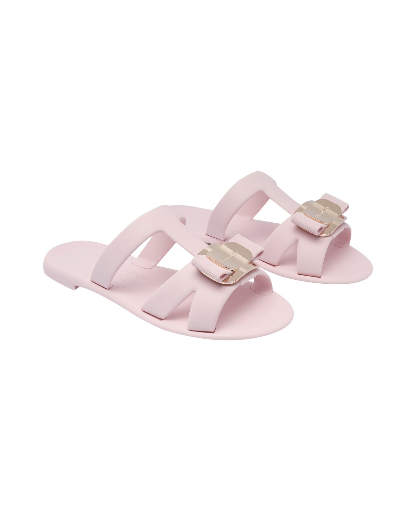 Ferragamo New Vara Flat Sandals - Pink