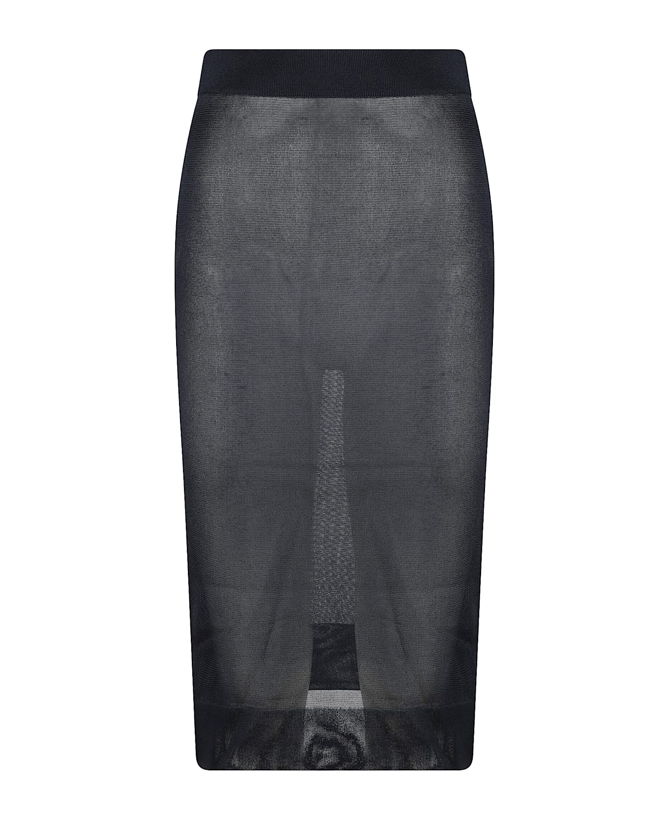 Saint Laurent Mid-length Fitted Skirt - Bleu Nuit