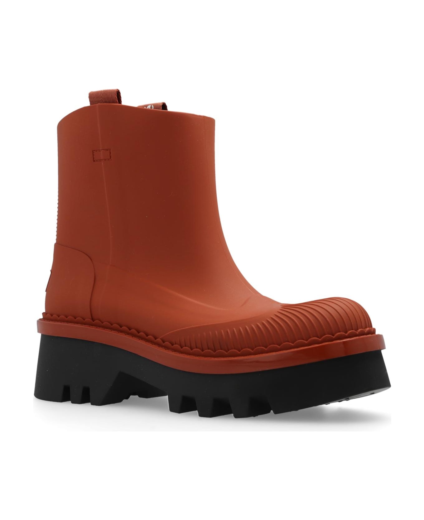Chloé 'raina' Rain Boots - Leather Brown