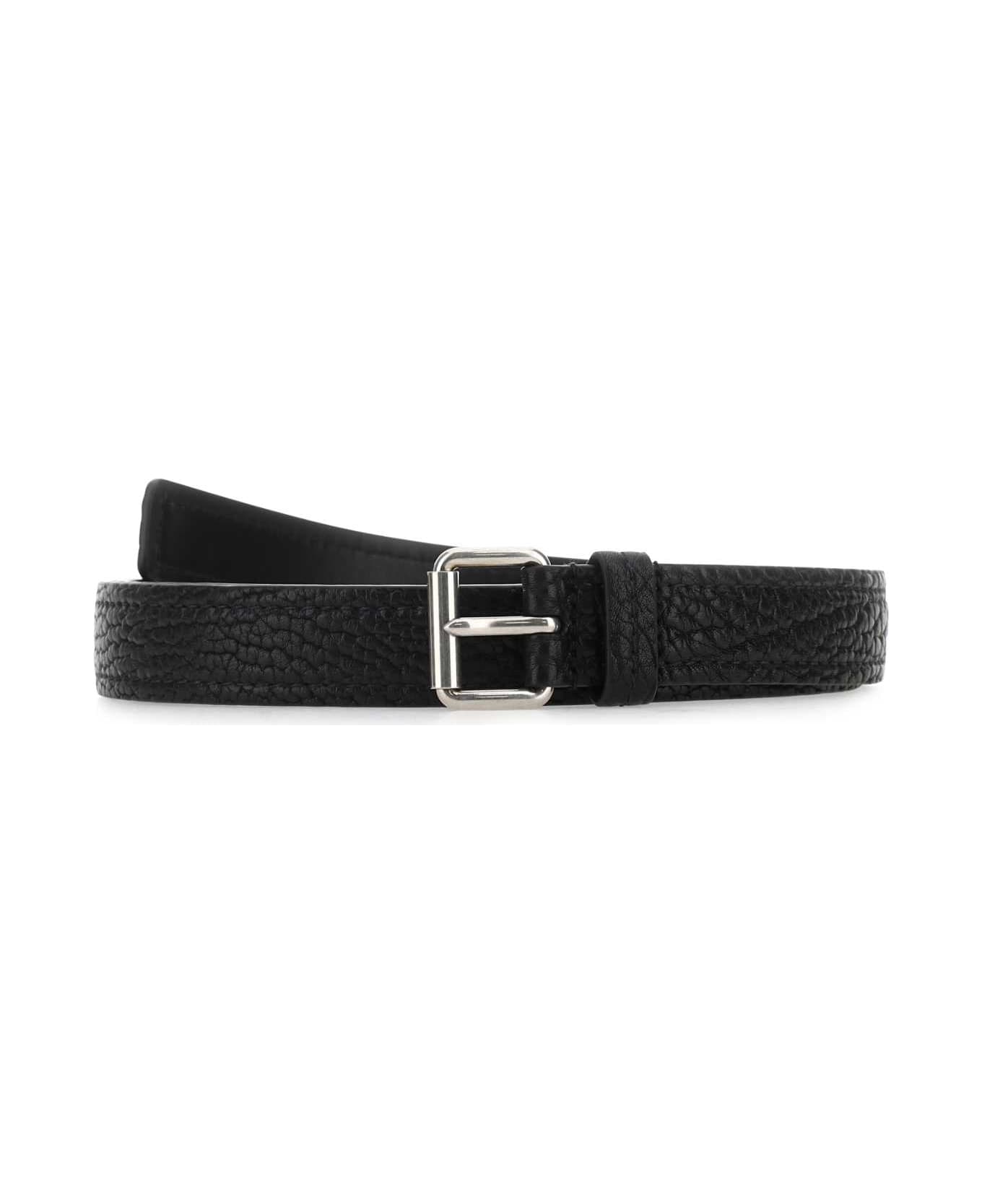 Prada Black Leather Belt - F0002
