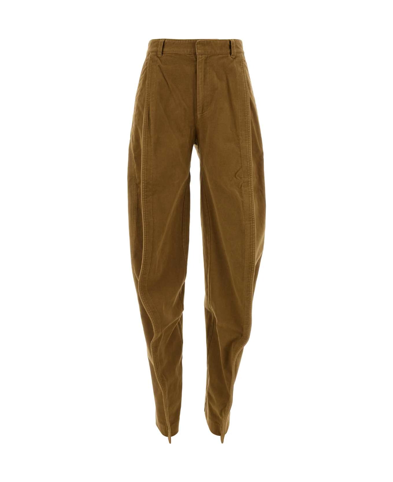 Y/Project Caramel Stretch Velvet Pant - DARKBEIGE