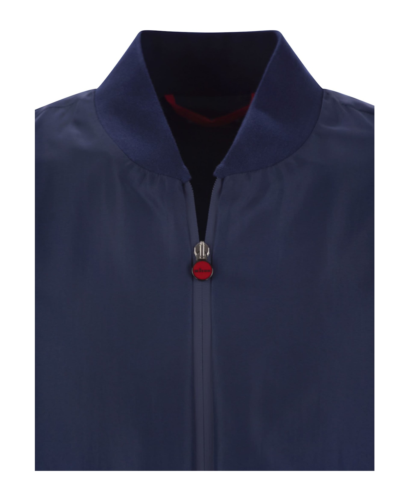 Kiton Sea - Bomber Jacket In Technical Fabric - Night Blue