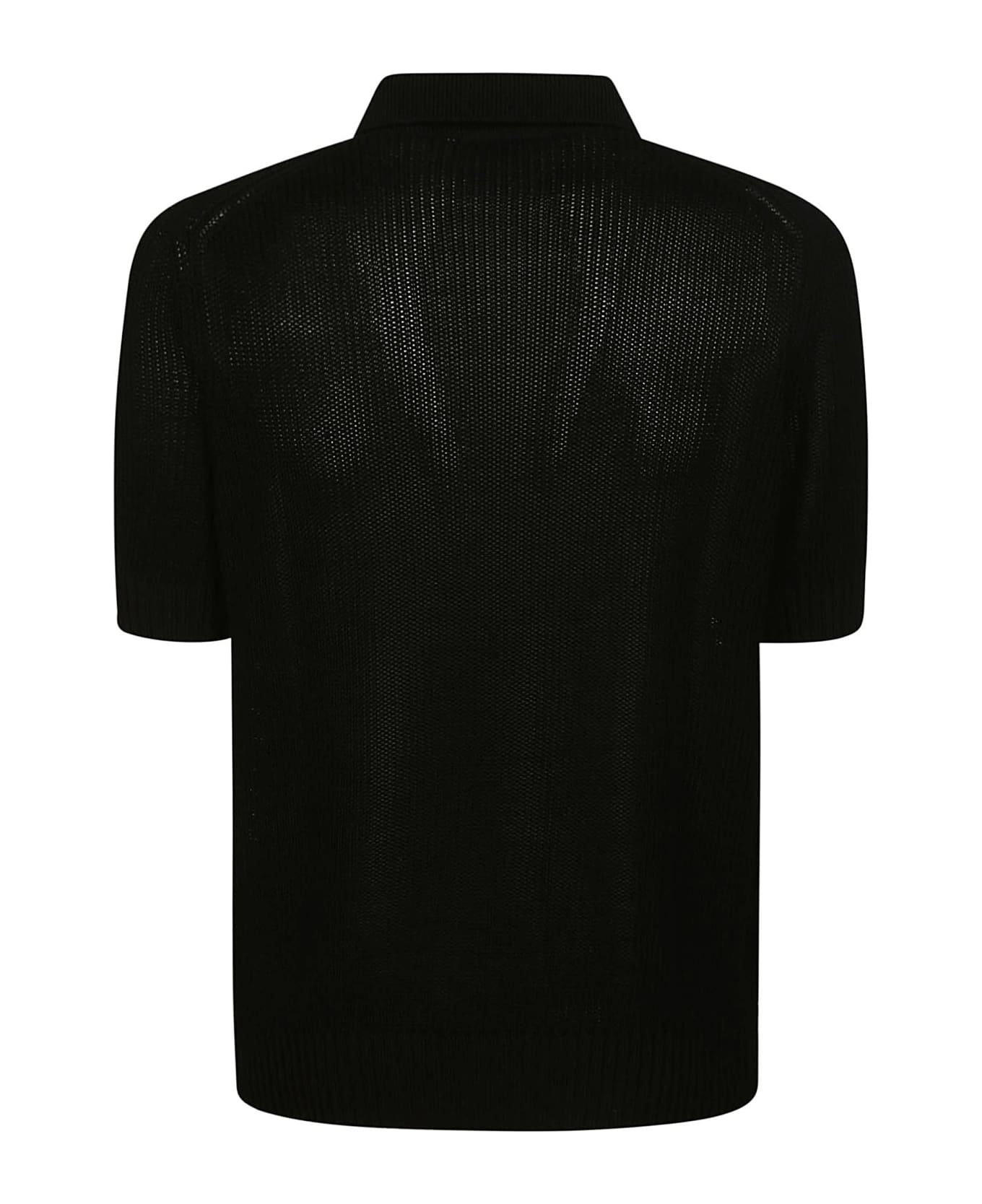 Filippo De Laurentiis Polo Ss - Black ポロシャツ