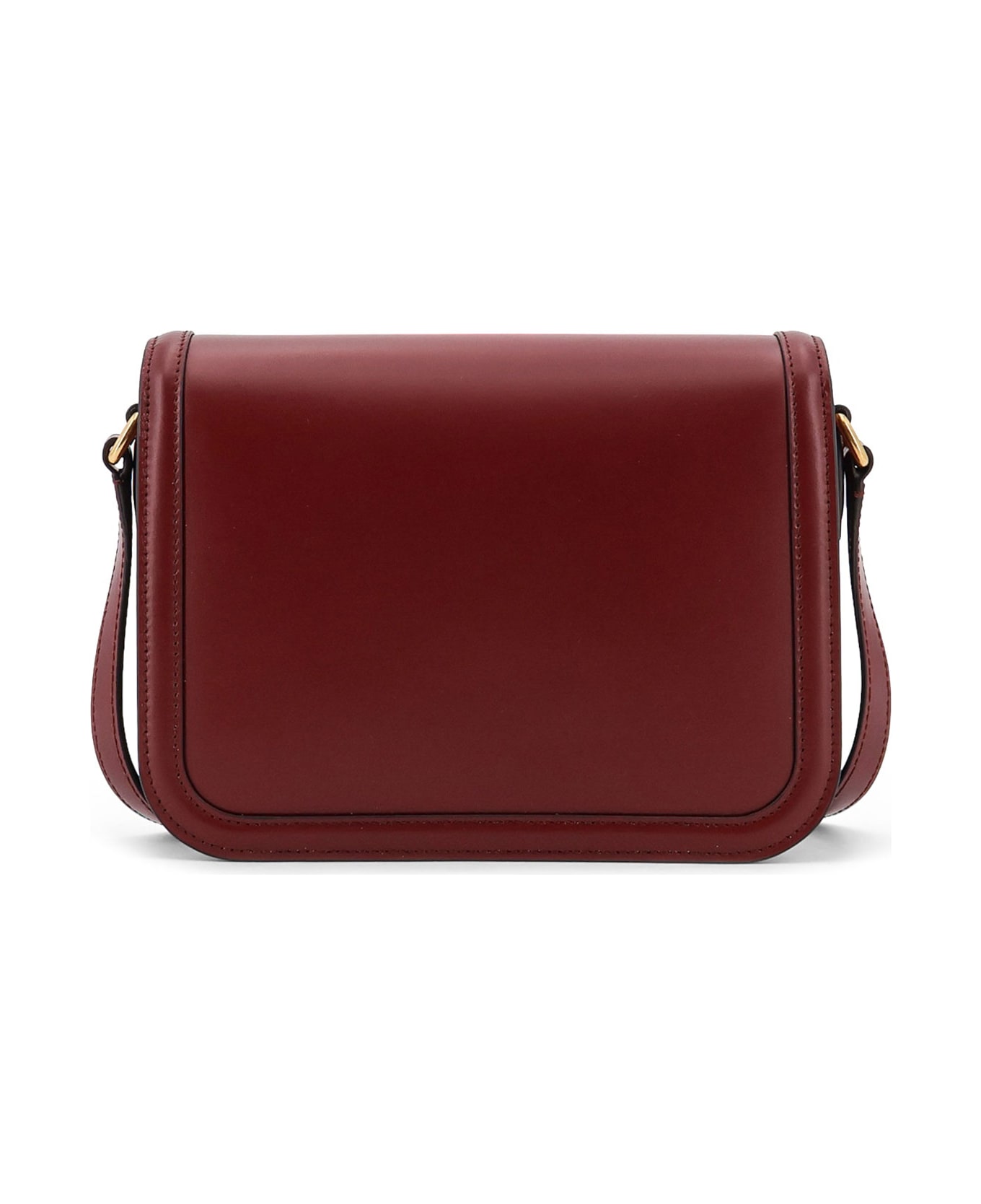 Valentino Garavani 9to5 Leather Shoulder Bag - BRICK RUBY