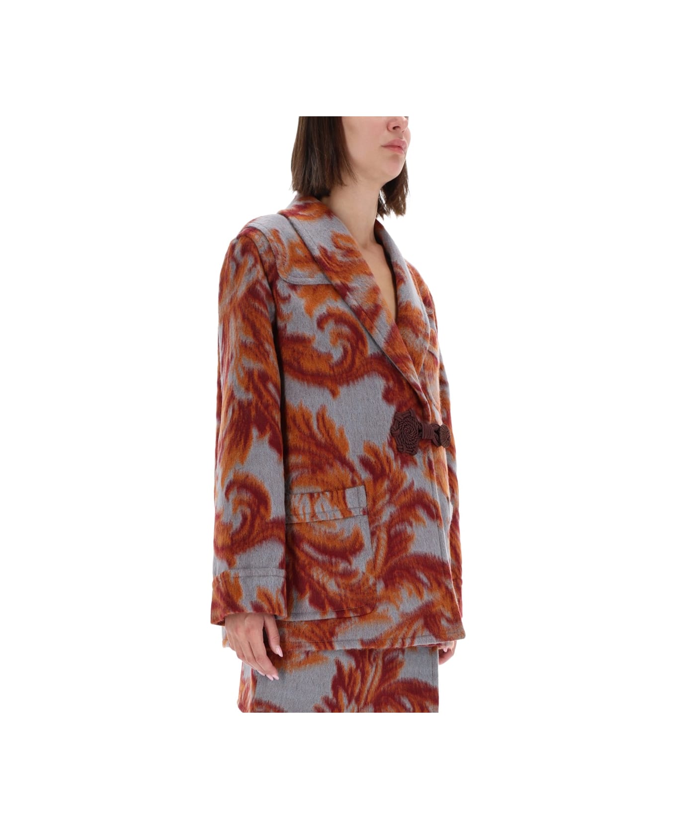 Etro Wool Blend Coat - MULTICOLOUR