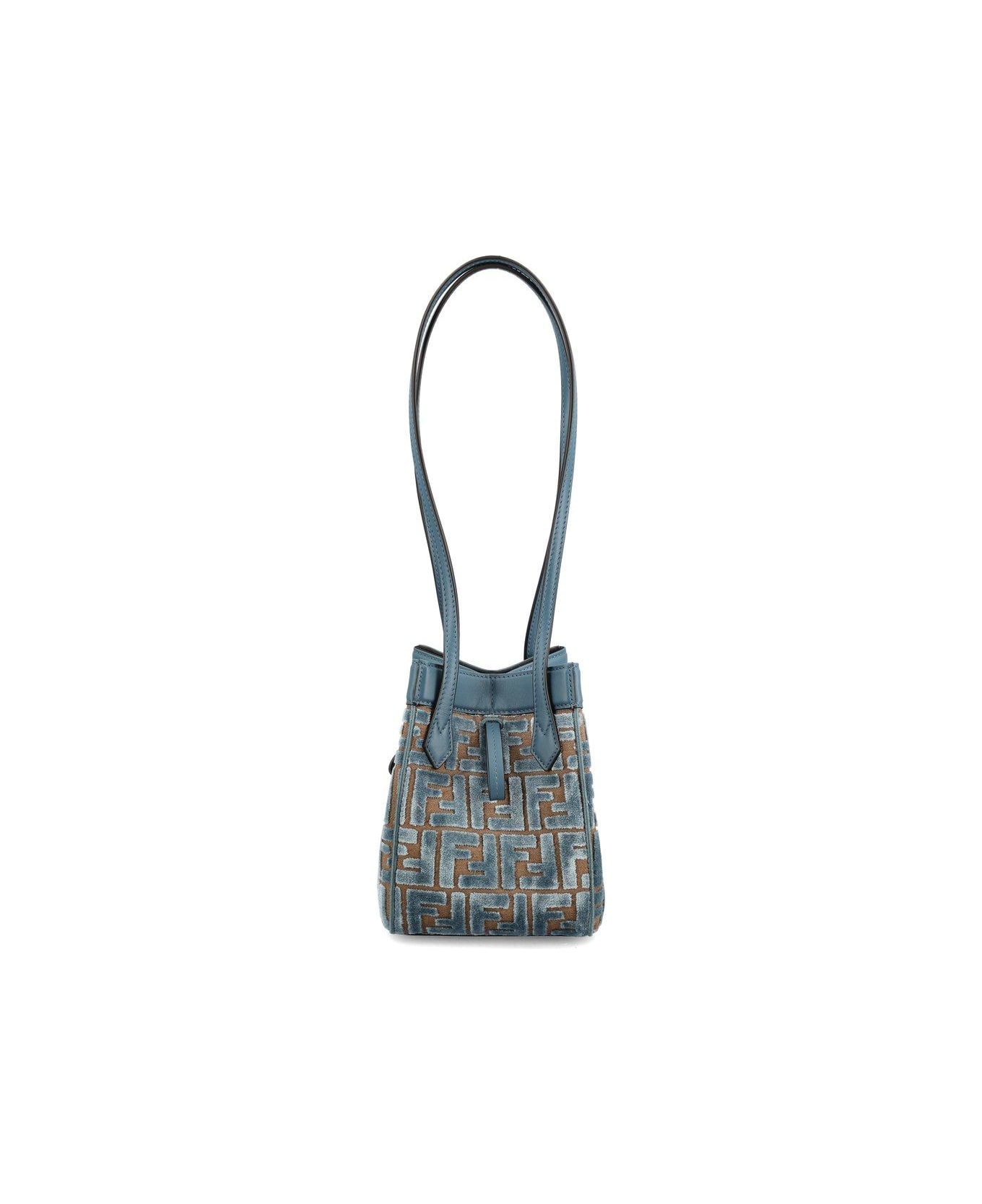 Fendi Origami Monogrammed Mini Bucket Bag - FF