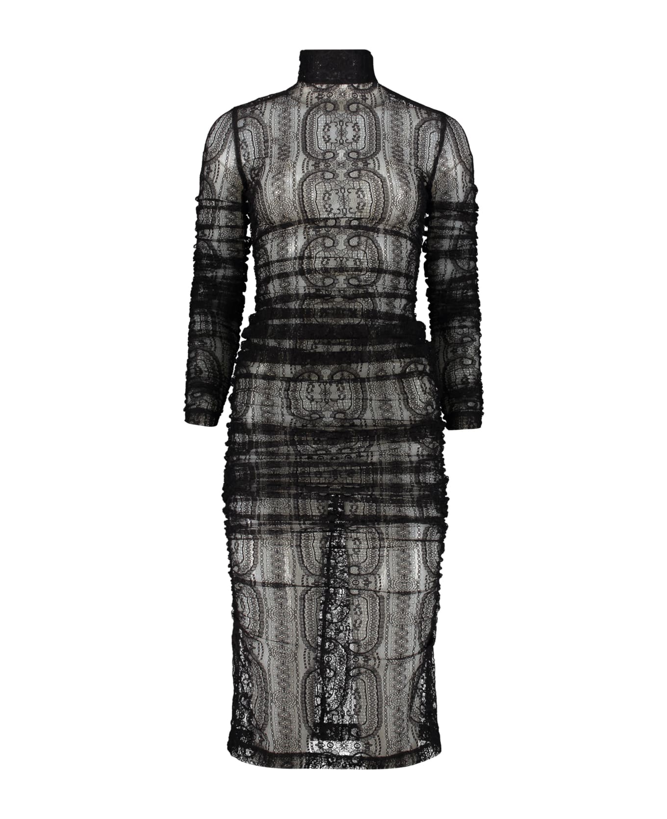 Dolce & Gabbana Lace Midi Dress - black