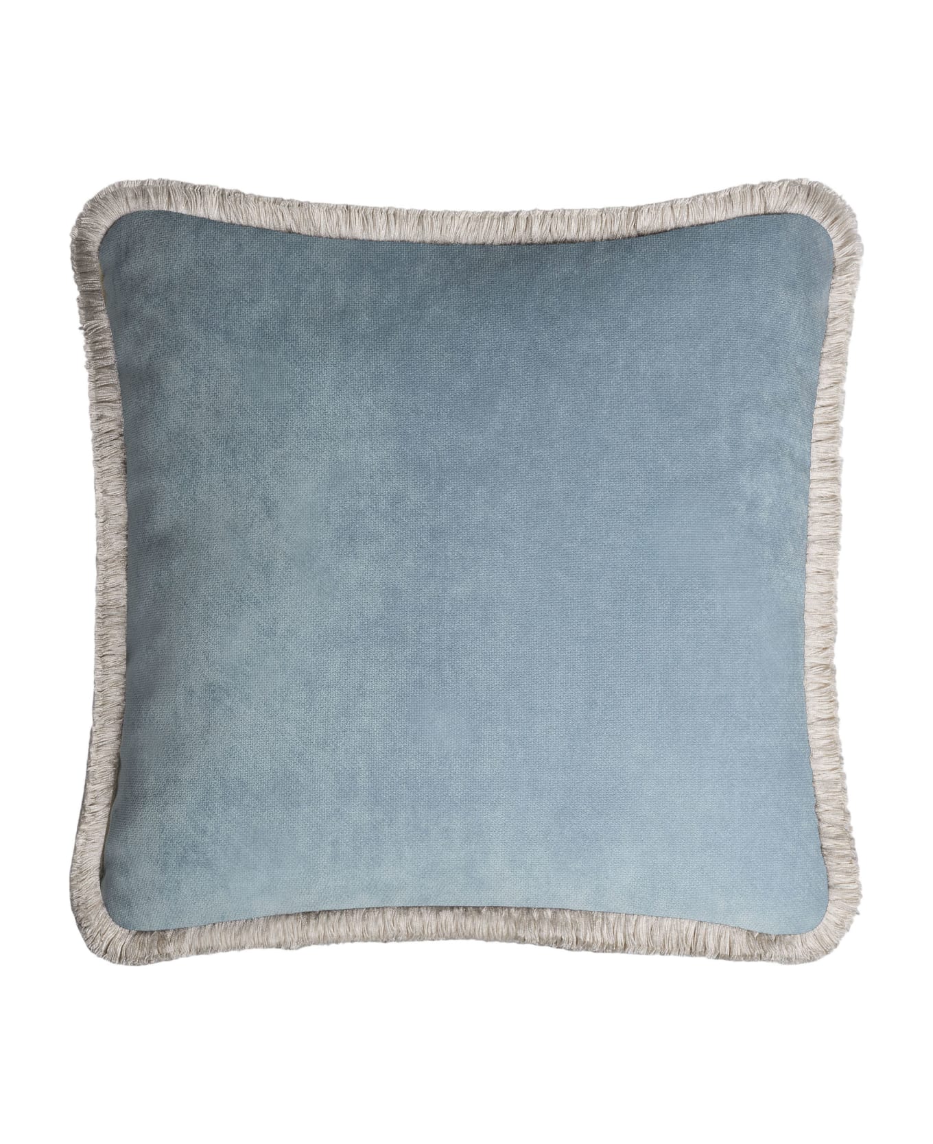 Lo Decor Happy Velvet Pillow - Light blue/ dirty white クッション