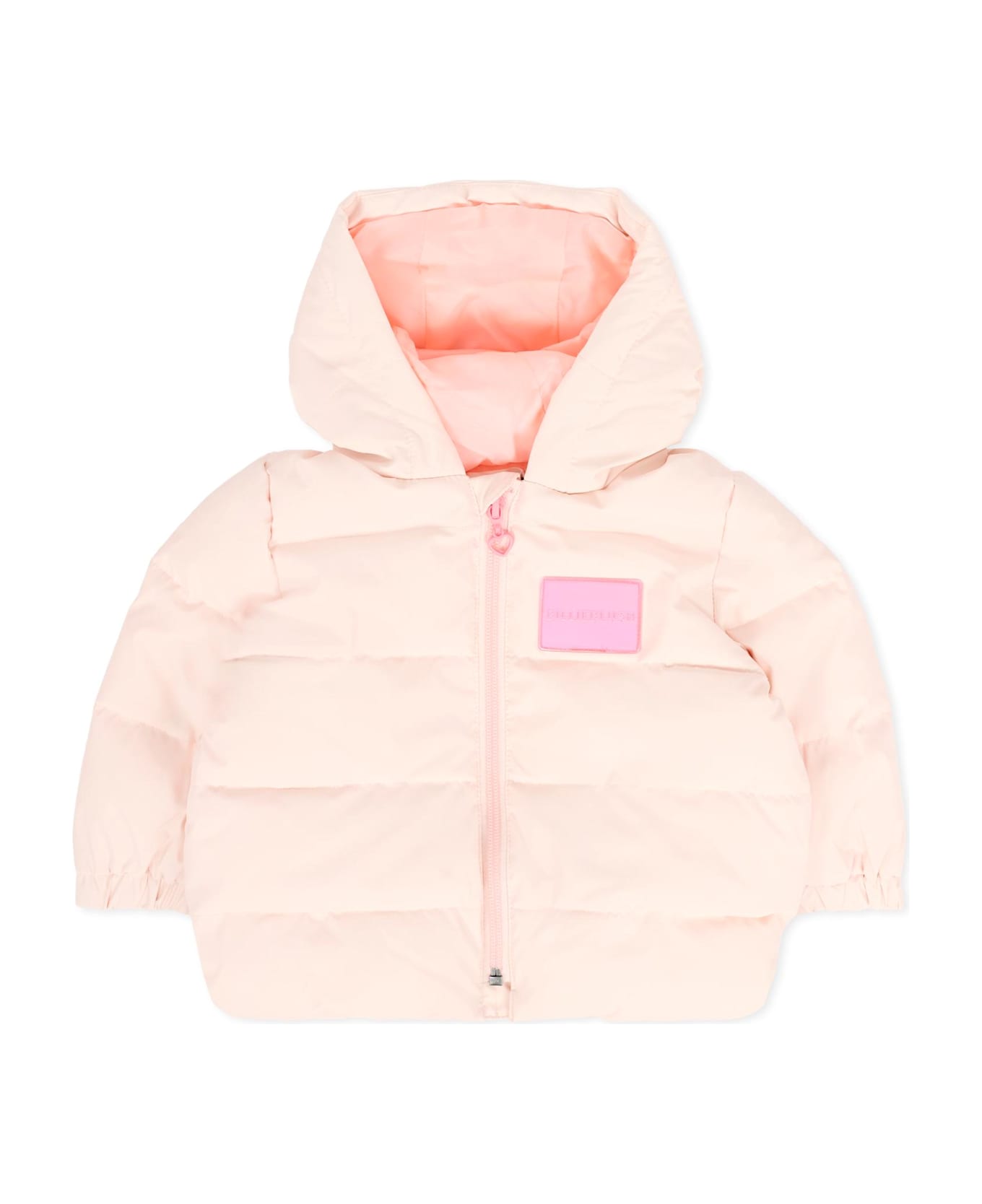 Billieblush Pink Down Jacket For Baby Girl With Bow - Pink