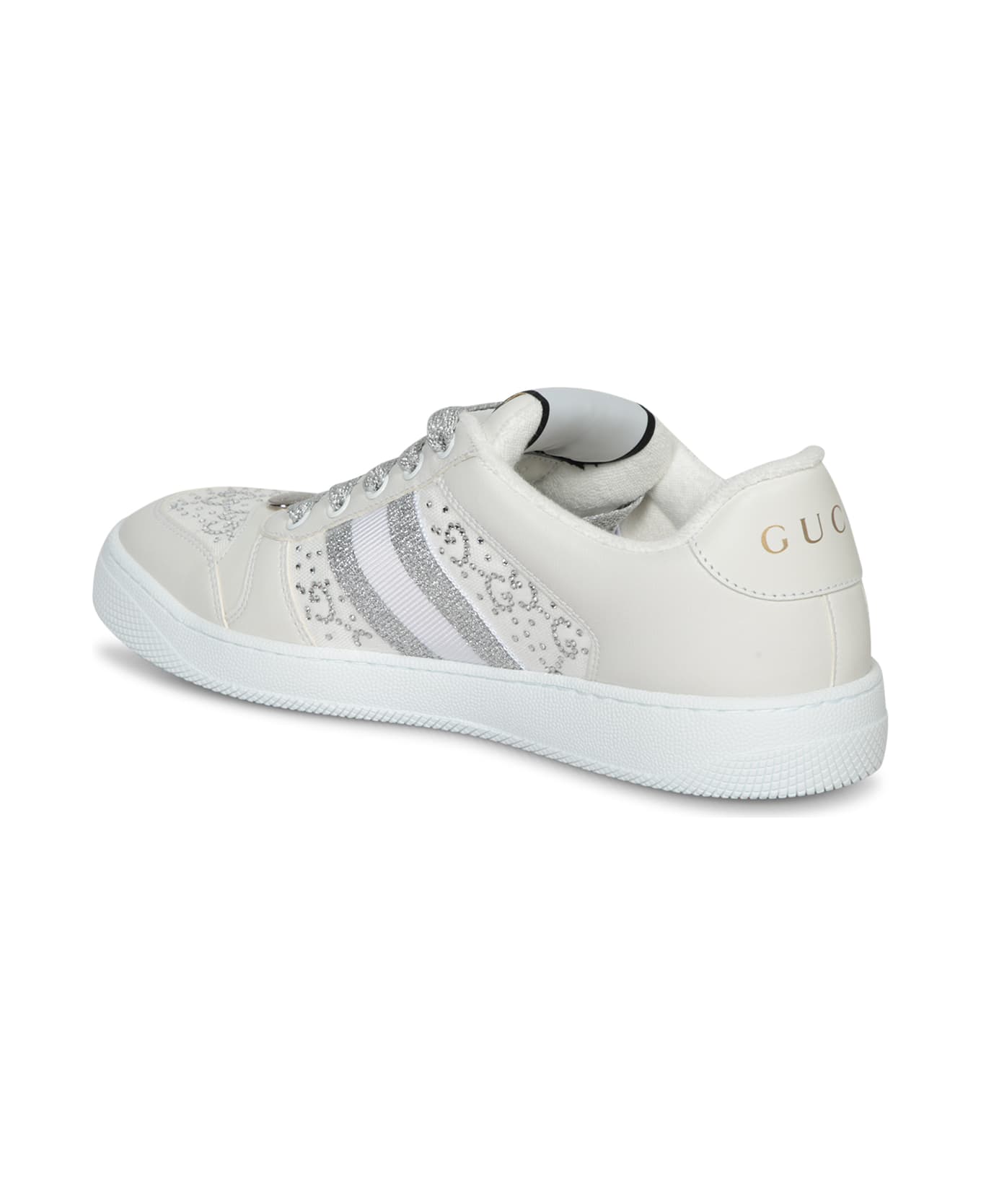 Gucci Screener Crys White-grey Sneakers - White