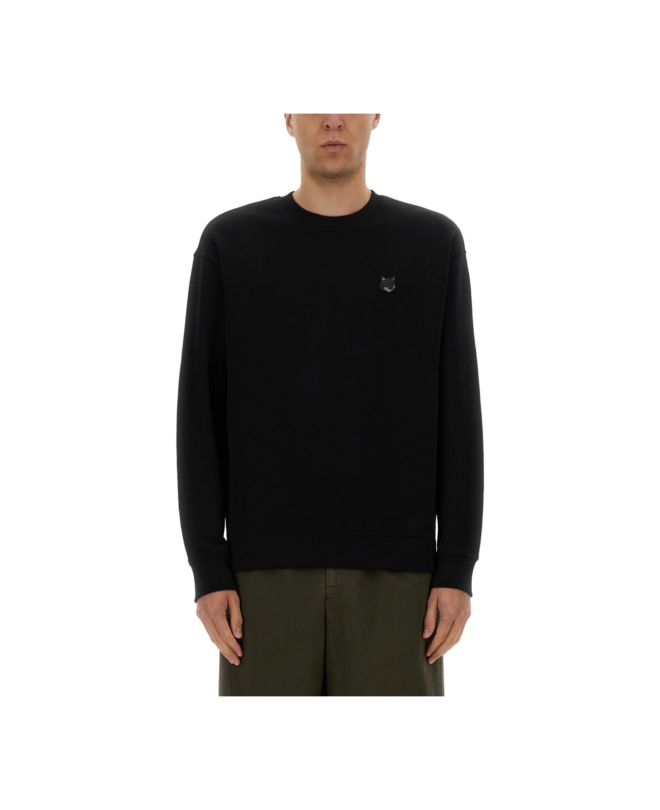 Maison Kitsuné "fox Head" Sweatshirt - BLACK