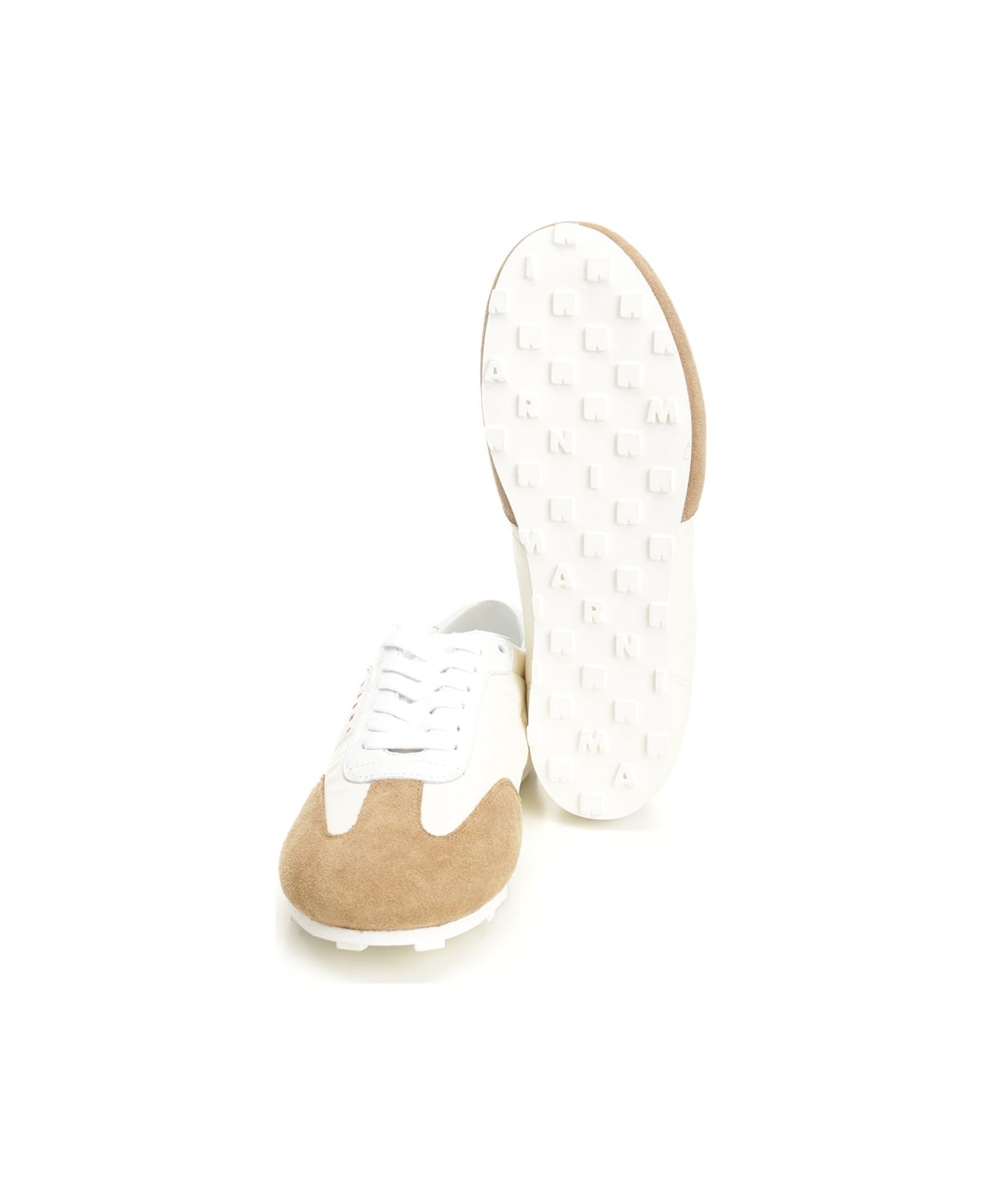 Marni Softy Soccer Sneaker - WHITE/NEUTRALS
