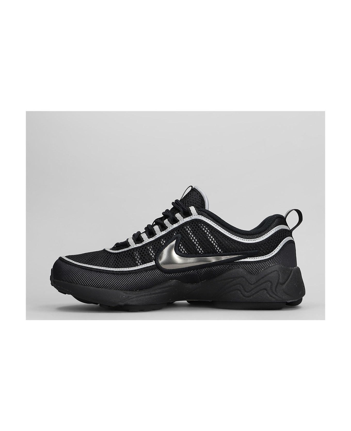 Nike Air Zoom Spiridon Sneakers In Black Leather And Fabric - black