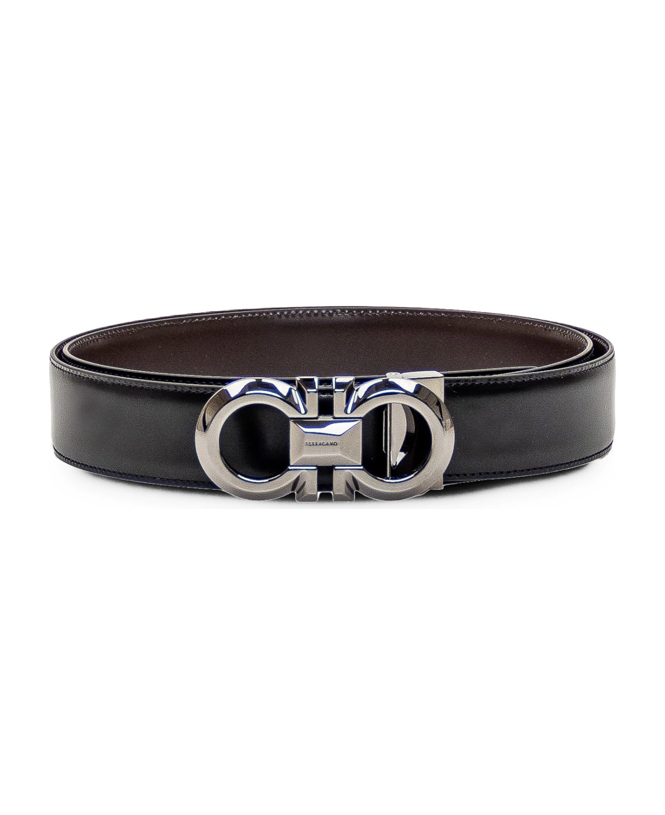 Ferragamo Reversible Gancini Belt - NERO