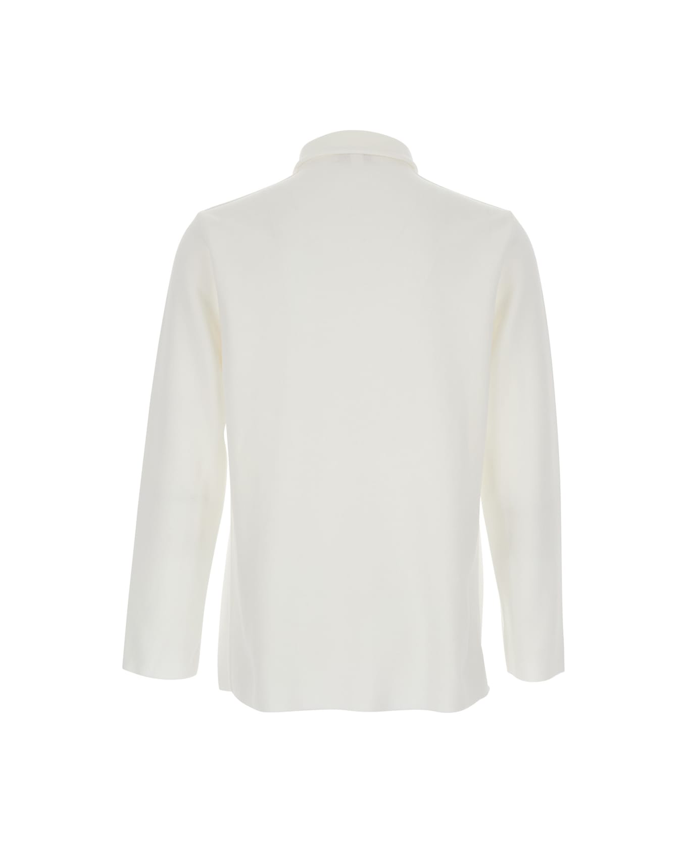 Lardini Shirt With Classic Collar And Two Front Patch Pockets - White