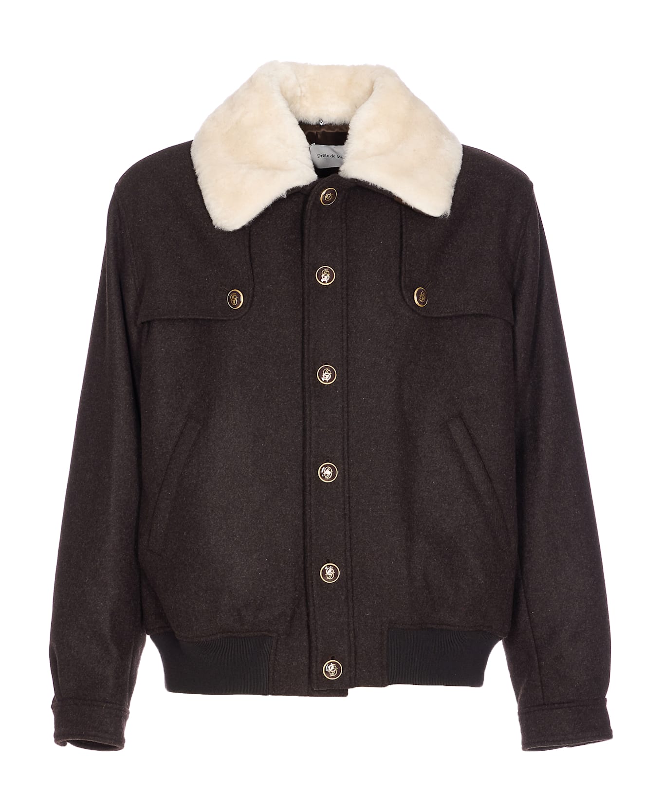 Drôle de Monsieur Wool Blouson Jacket - Brown