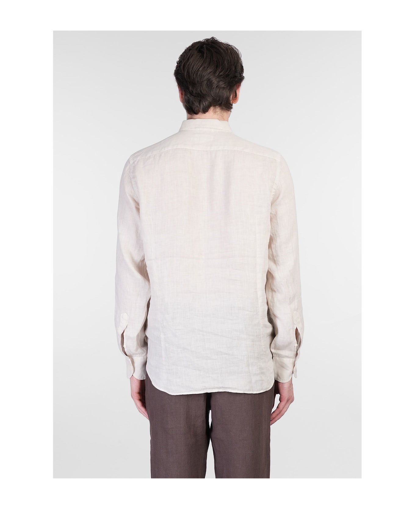 MC2 Saint Barth Pamplona Shirt In Beige Linen - beige