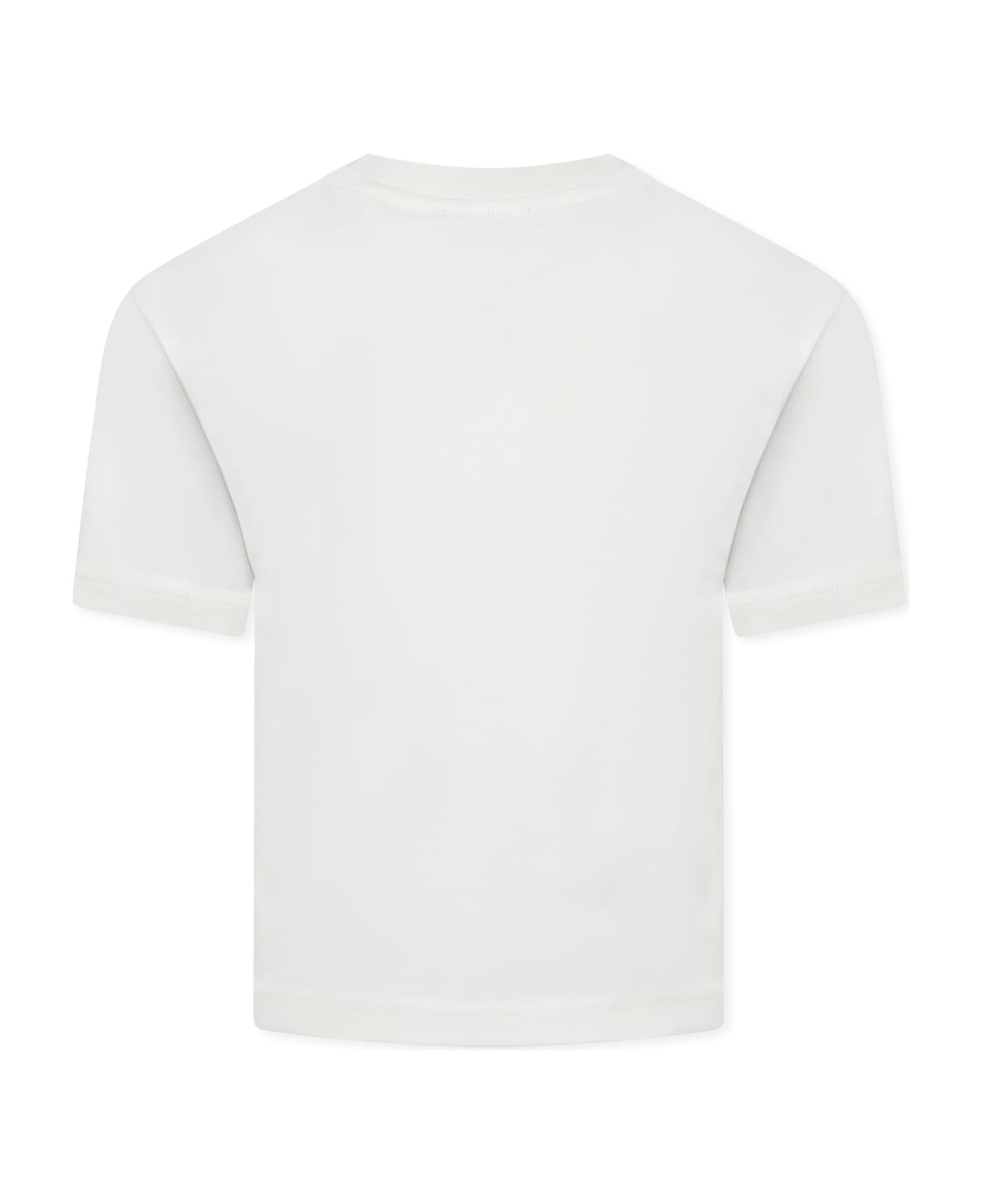 Lanvin Ivory T-shirt For Boy With Sneakers Print - Ivory
