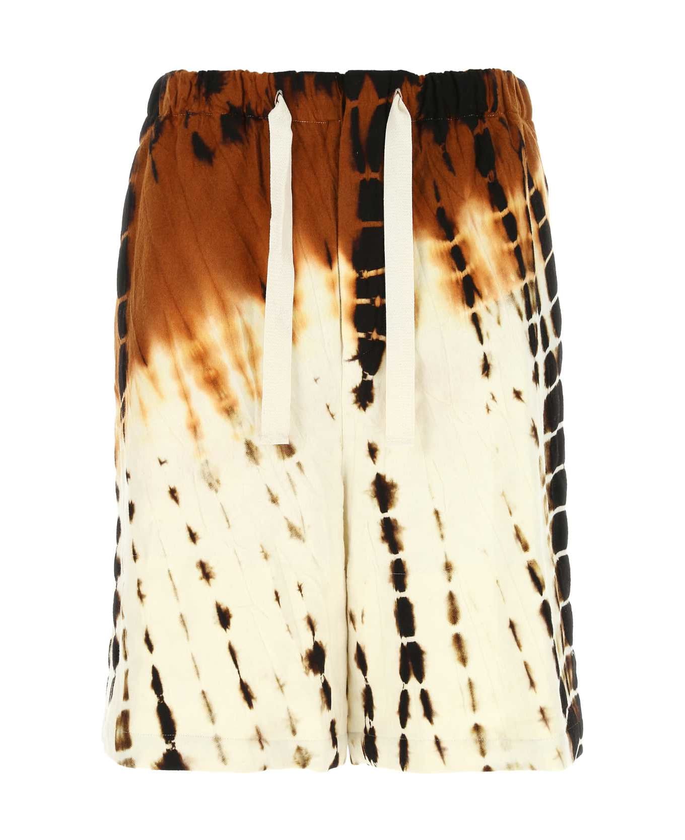 Jil Sander Printed Wool Blend Bermuda Shorts - 284