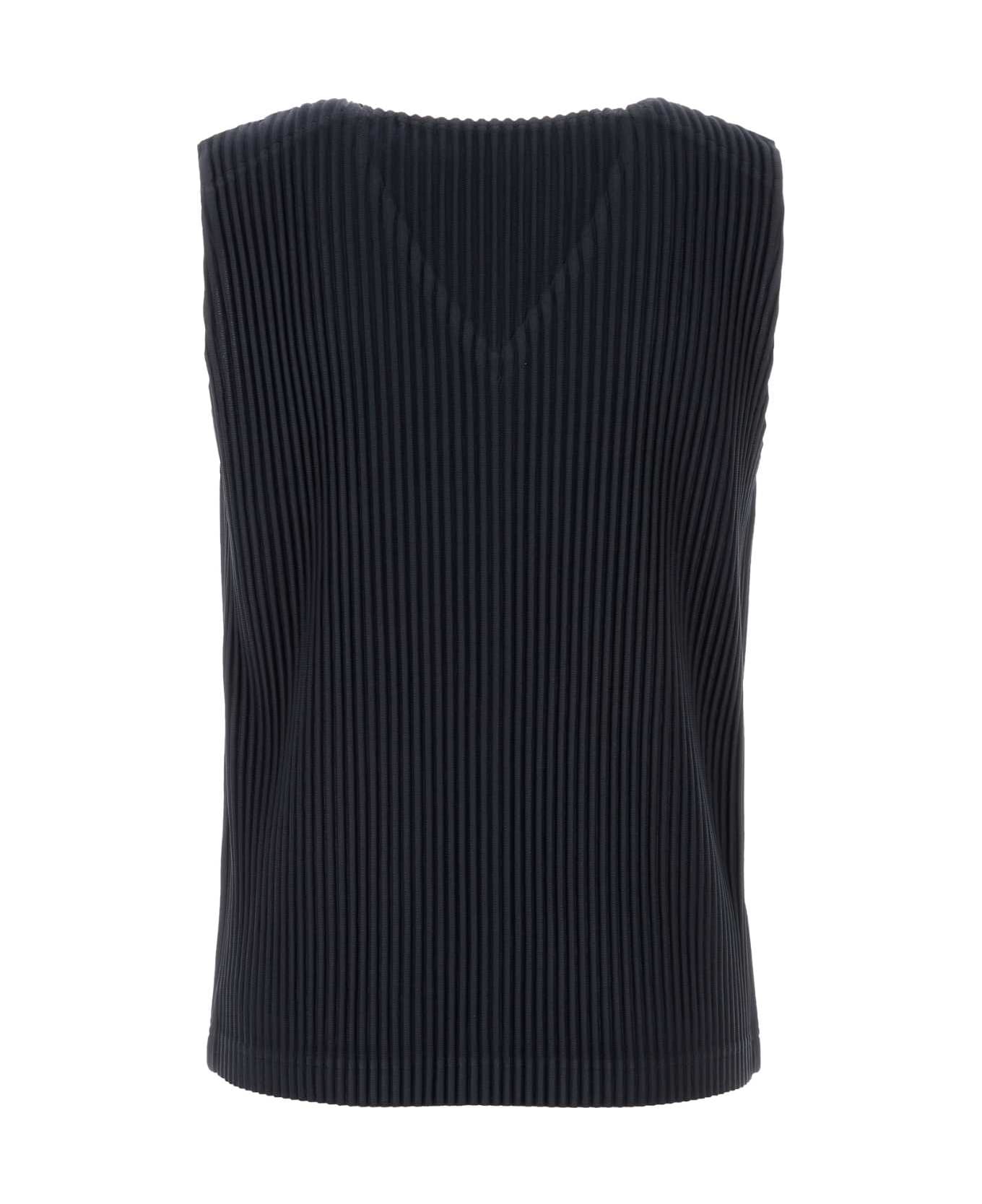 Homme Plissé Issey Miyake Midnight Blue Polyester Tank Top - BLU