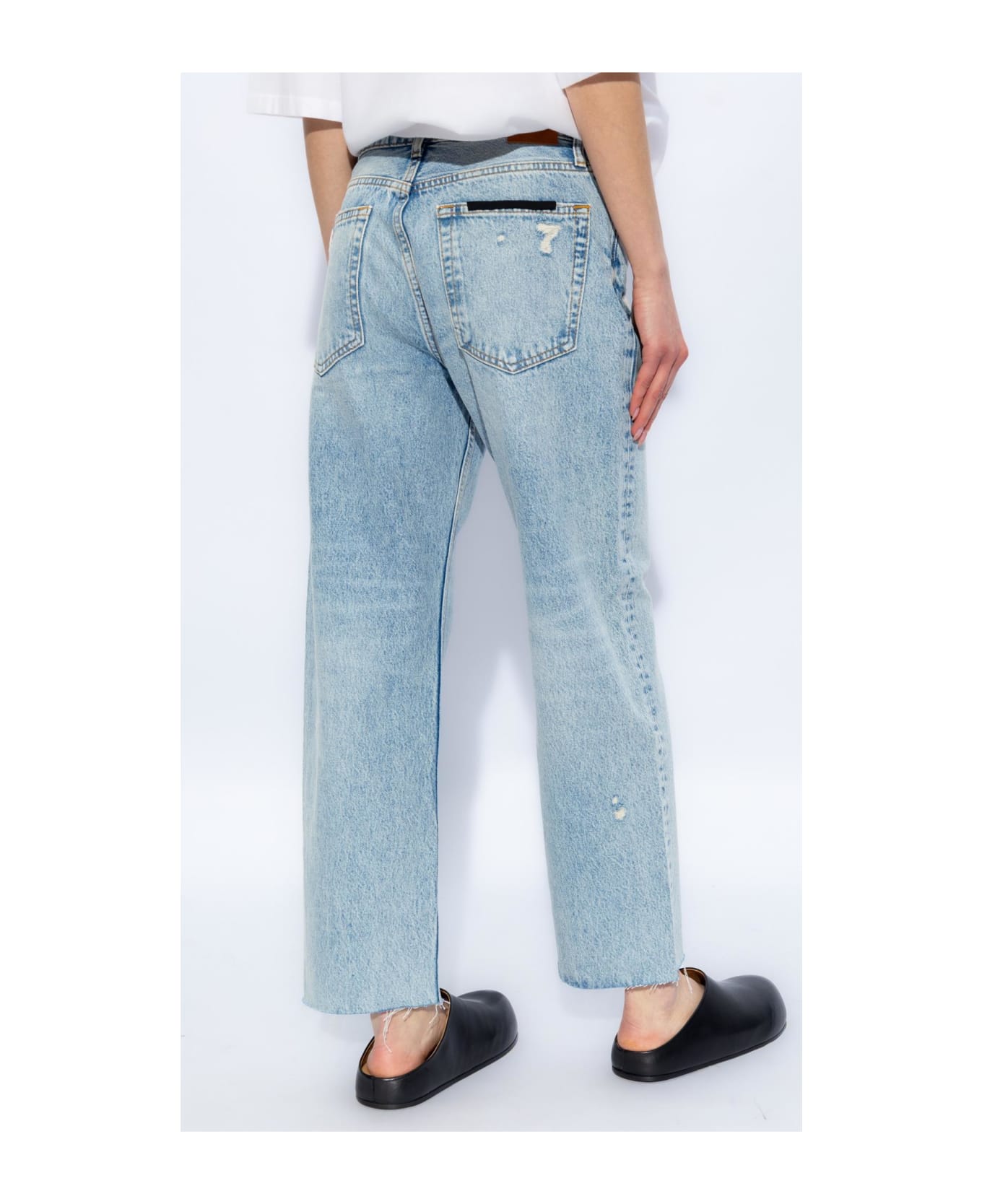 Anine Bing 'gavin' Relaxed Straight Jeans - Washed blue