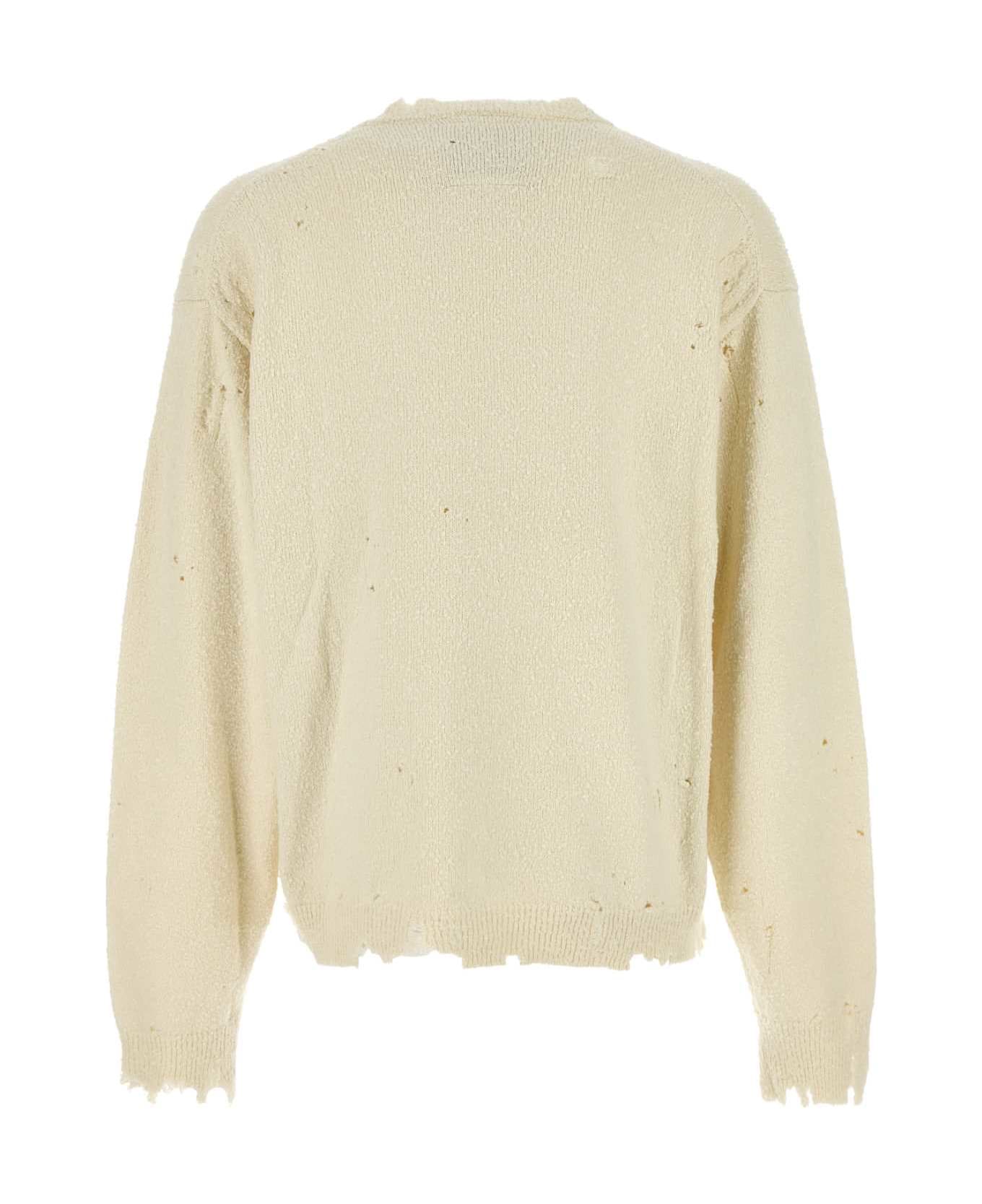 Mihara Yasuhiro Cream Cotton Sweater - WHITE