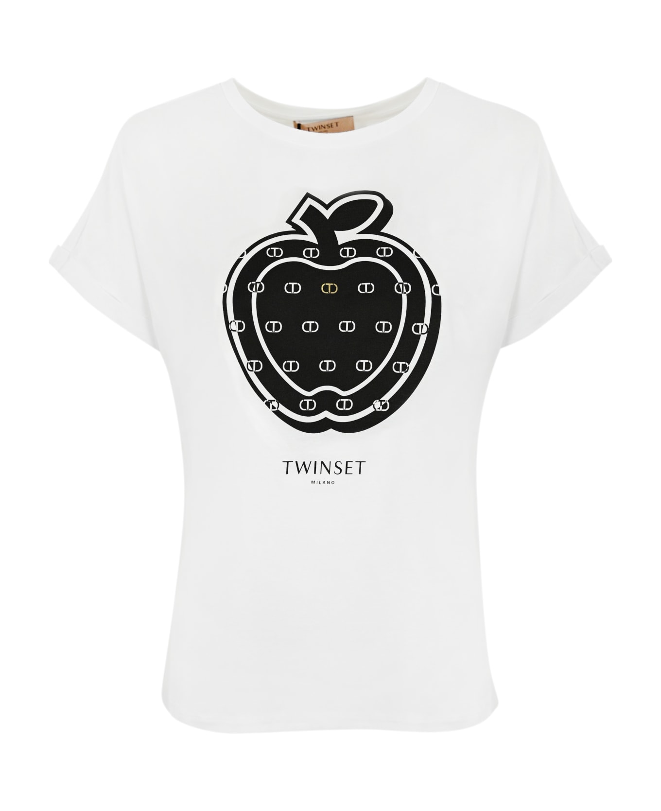 TwinSet T-shirt With Apple Print - Bianco