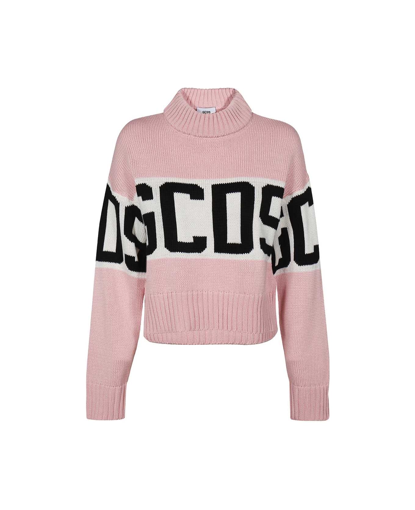 GCDS Long Sleeve Sweater - Pink