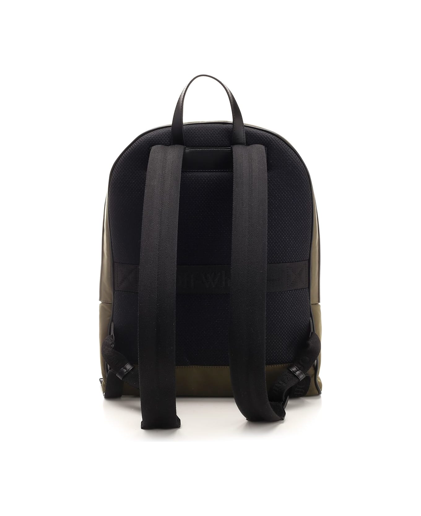 Off-White Logo Embroidered Backpack - Green