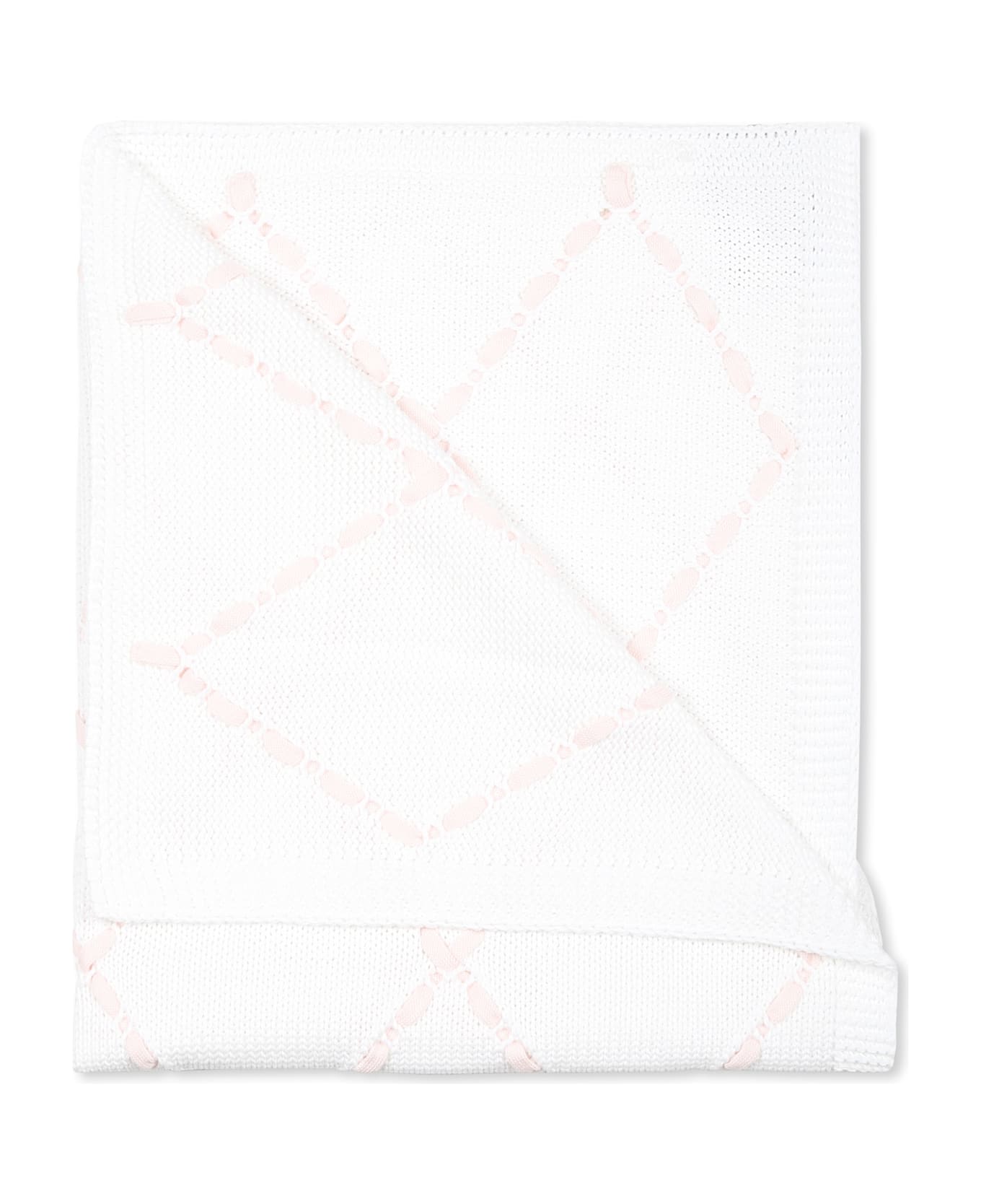 Little Bear White Blanket For Baby Girl - White