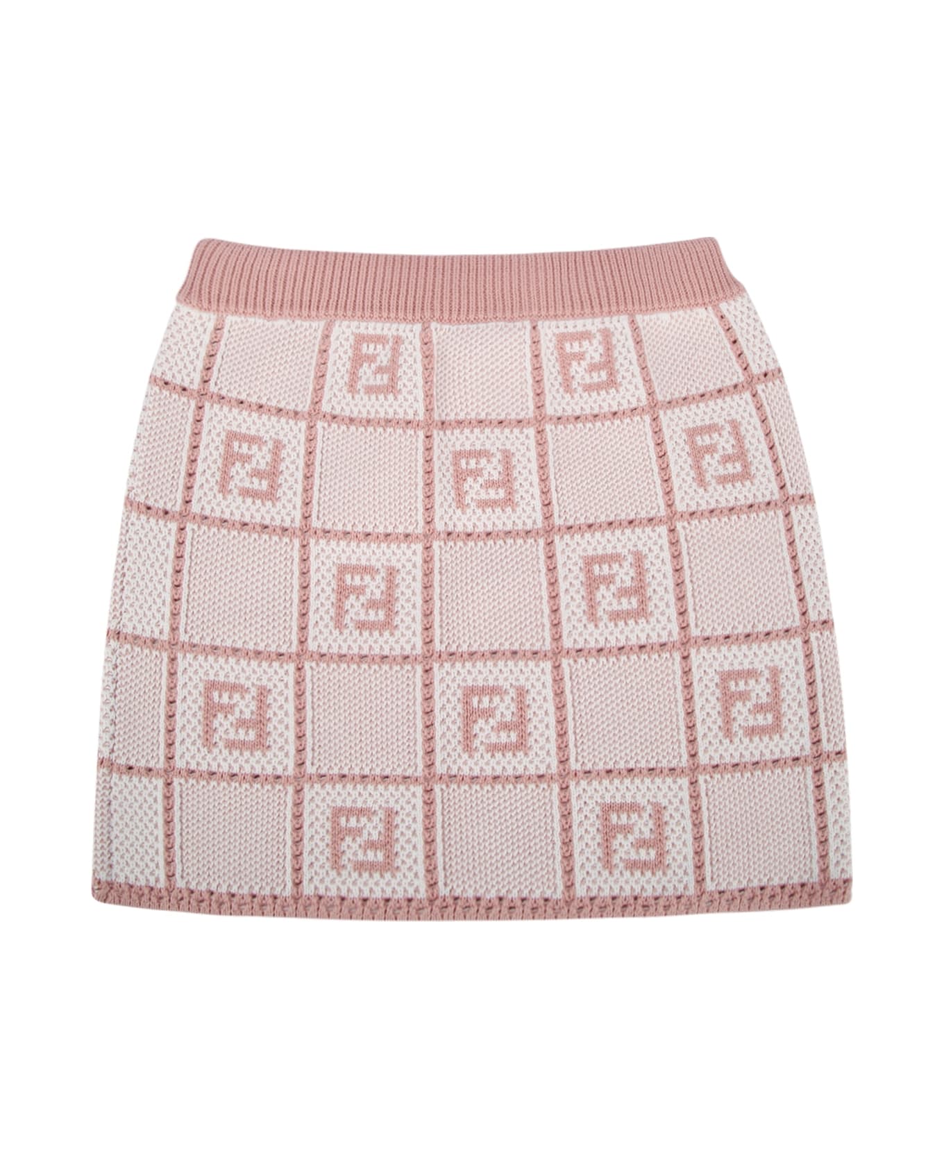 Fendi Gonna Cotton Crochet - GESSOSTRAWBERCREAM