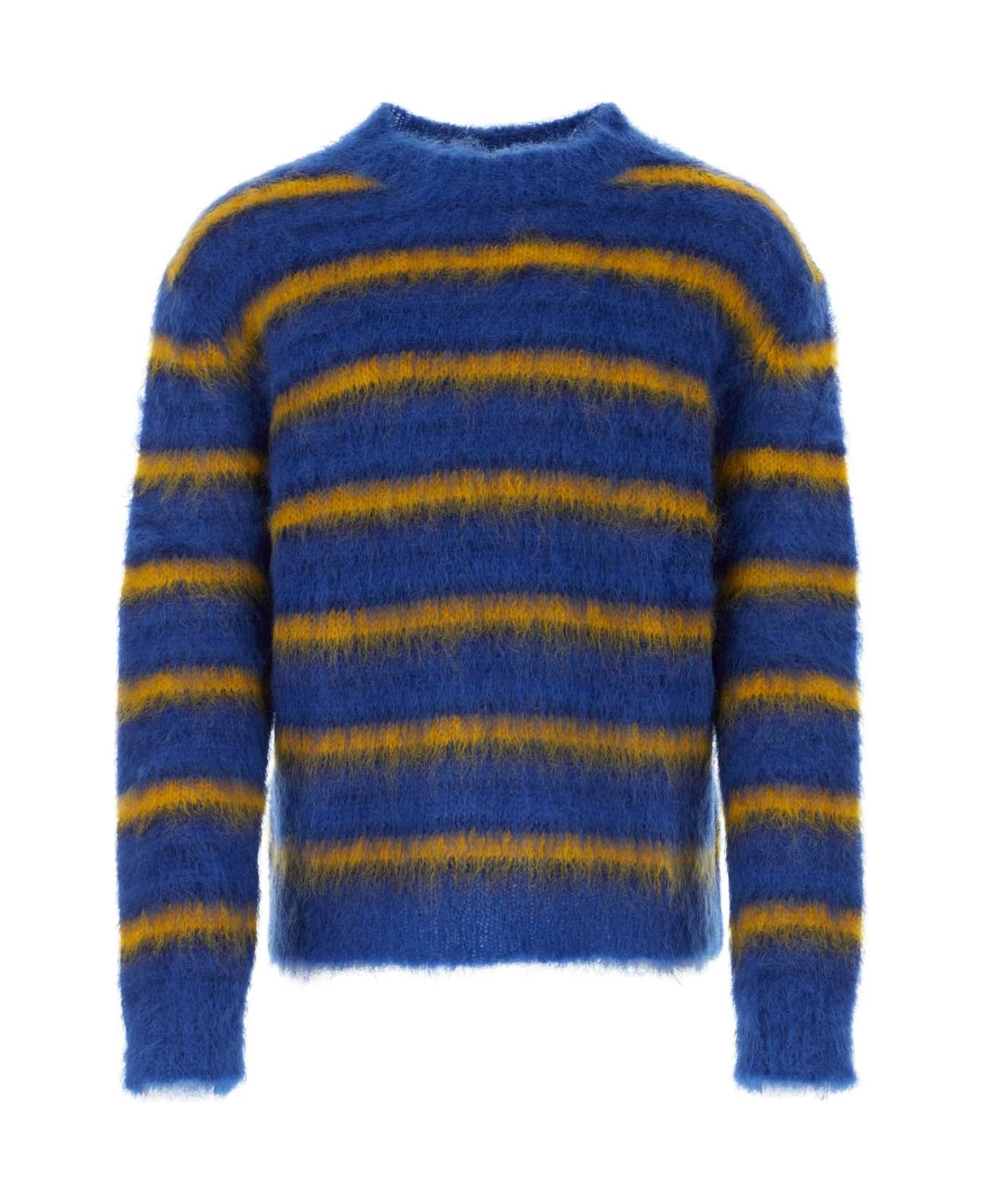 Marni Embroidered Mohair Blend Sweater - ROYAL ニットウェア