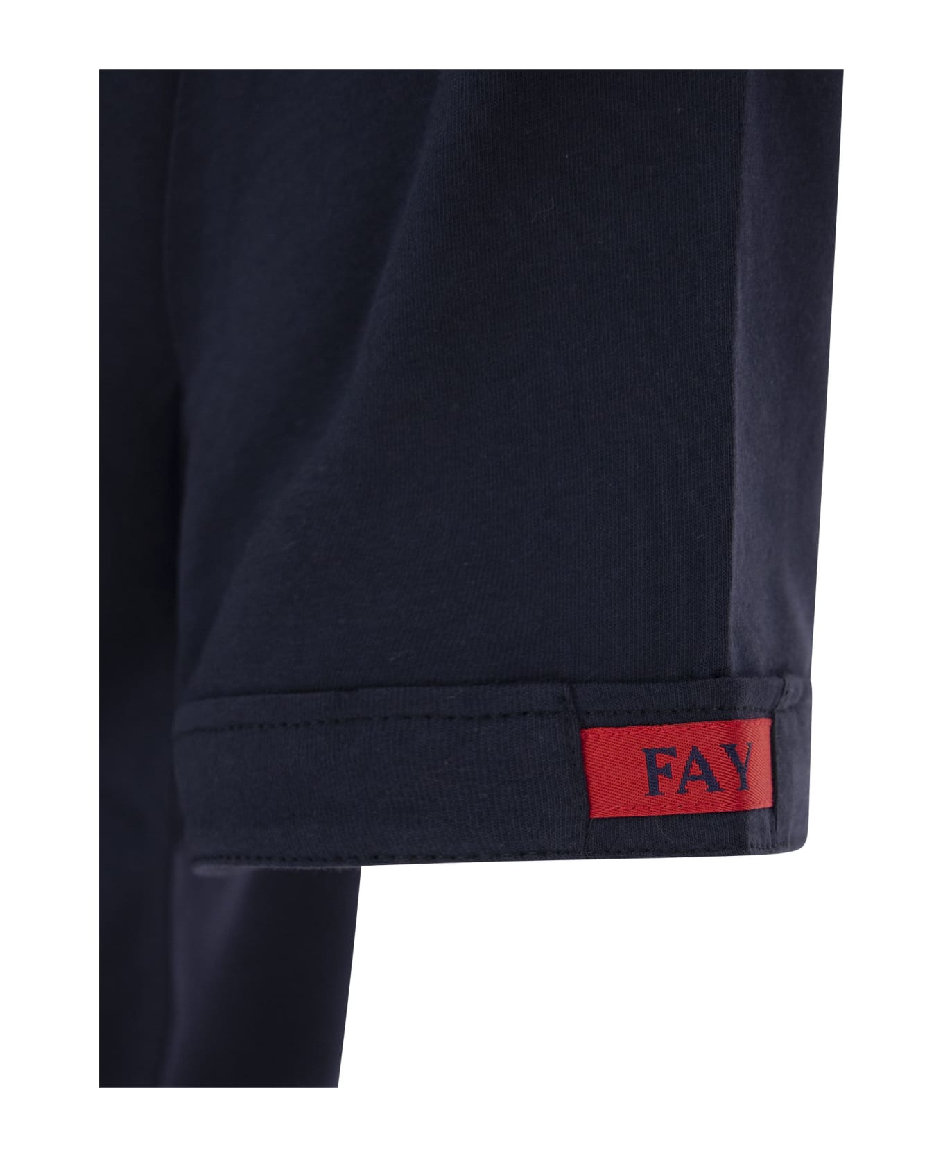Fay Short-sleeved Crew-neck T-shirt - Dark Blue