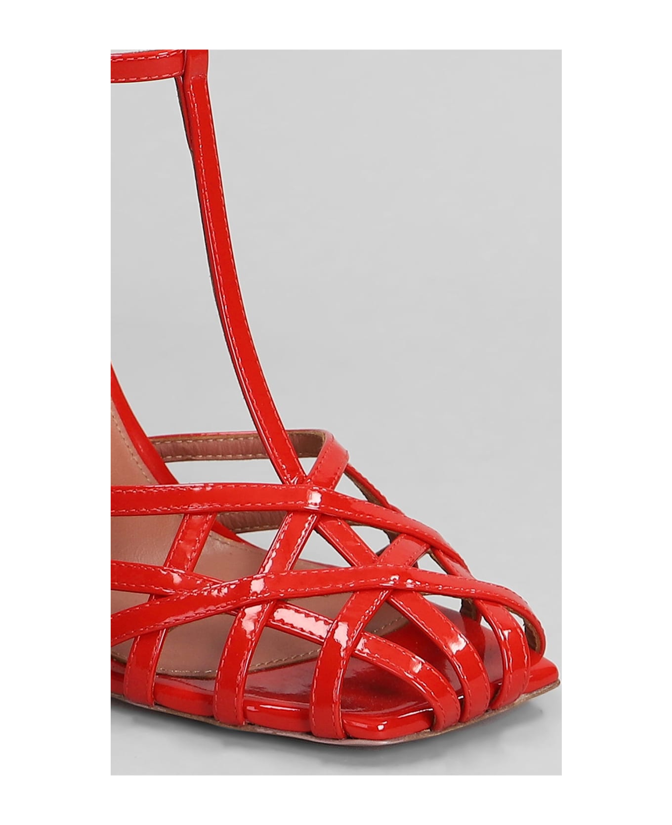 Aldo Castagna Lidia Sandals In Red Patent Leather - red