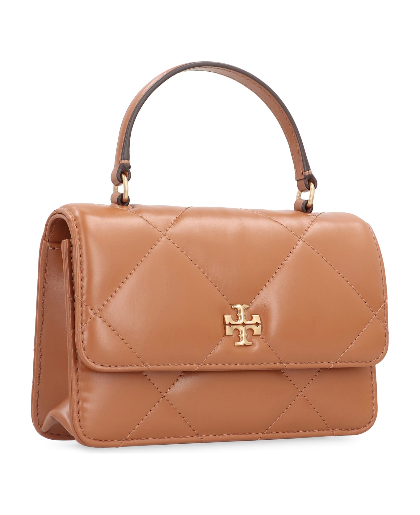 Tory Burch Kira Leather Wallet On Chain - Saddle Brown